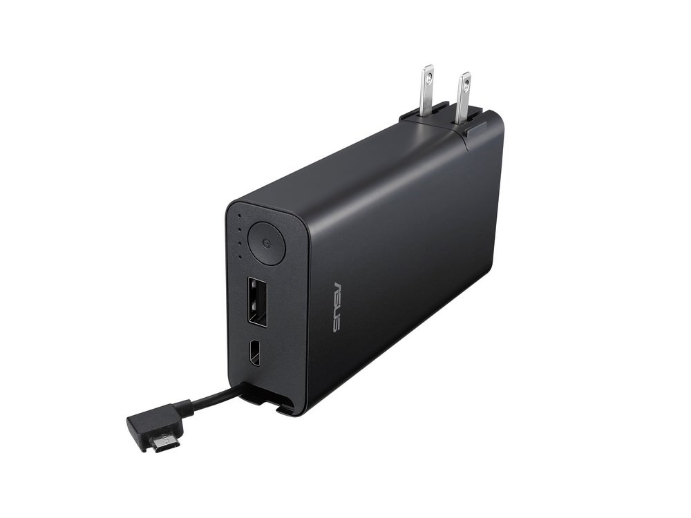 ASUS ZenPower Combo，290g靈巧機身蘊含10050mAh高效電力，搭配整合行動電源、micro USB傳輸線及電源供應器於一體設計