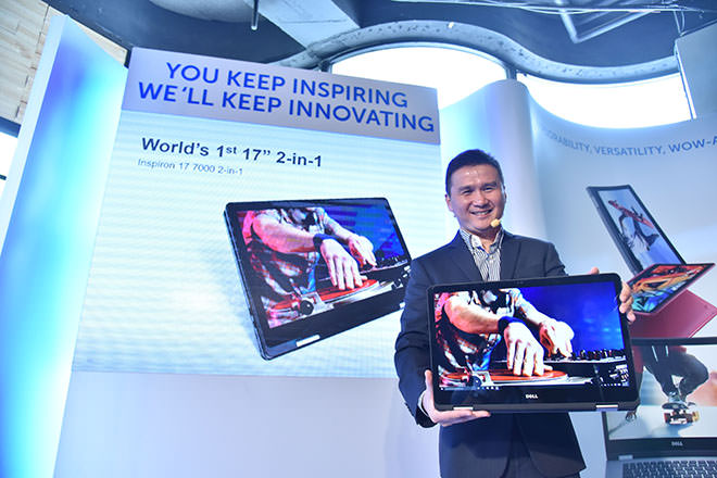 戴爾消費產品市場副總裁Ray Wah在Computex發布全球首款17吋二合一筆電