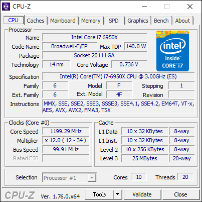 Intel Core i7-6950X-4